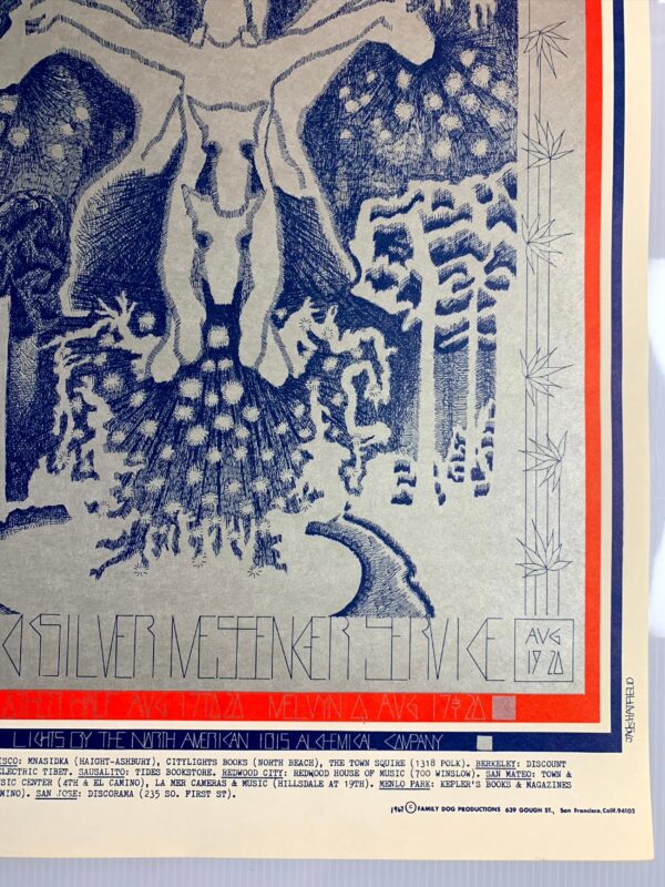 FD076-PO 1st Printing - Quicksilver Messenger Service (1967) 13 15/16"X20" US Psychedelic Music Poster - Image 4