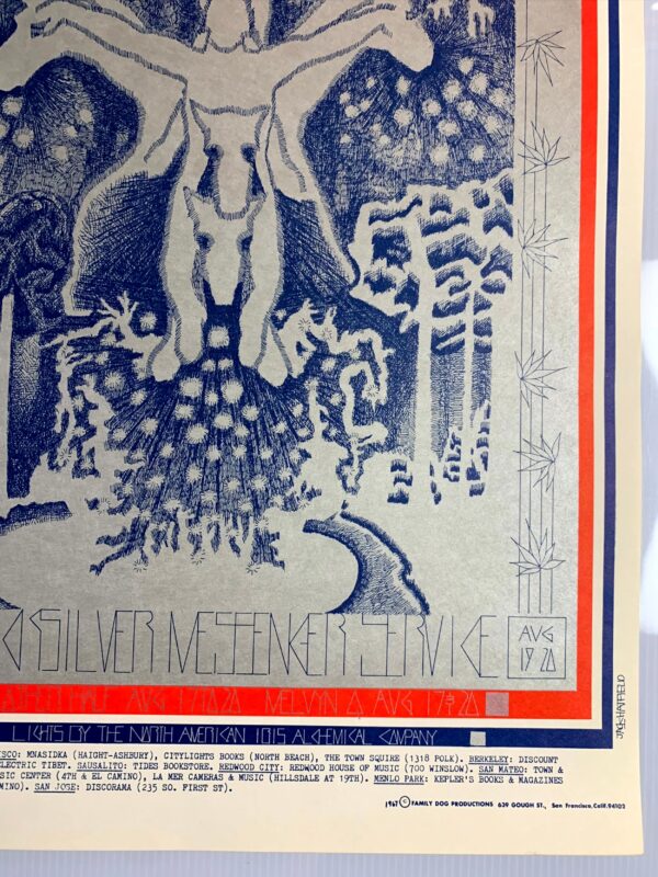 FD076-PO 1st Printing - Quicksilver Messenger Service (1967) 13 15/16"X20" US Psychedelic Music Poster - Image 5