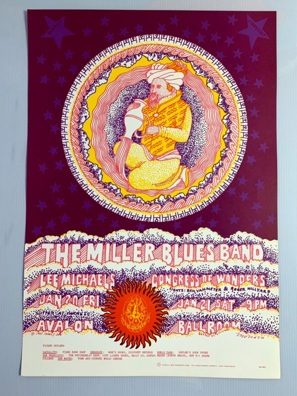 FD044-PO 1st Printing - Steve Miller Blues Band (1967) 14 1/16"X19 15/16" US Psychedelic Music Poster