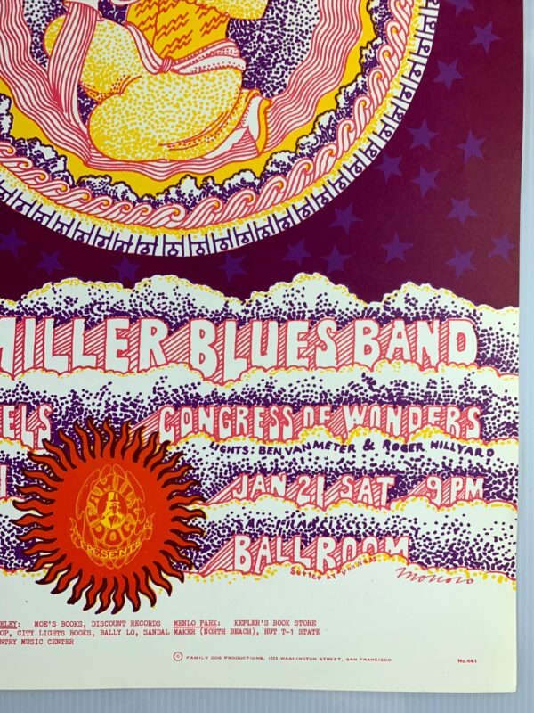 FD044-PO 1st Printing - Steve Miller Blues Band (1967) 14 1/16"X19 15/16" US Psychedelic Music Poster - Image 4