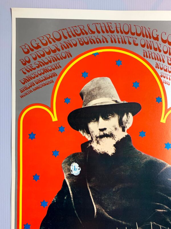 FD077-PO 1st Printing - Big Brother and the Holding Company (1967) 13.5"X20" US Psychedelic Music Poster - Image 2