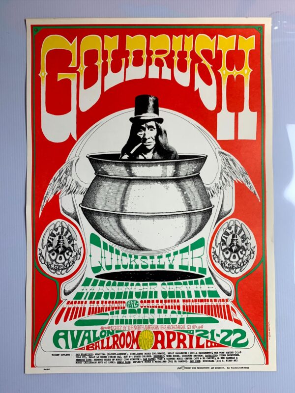 FD058-PO 1st Printing - Quicksilver Messenger Service (1967) 14"X20" US Psychedelic Music Poster
