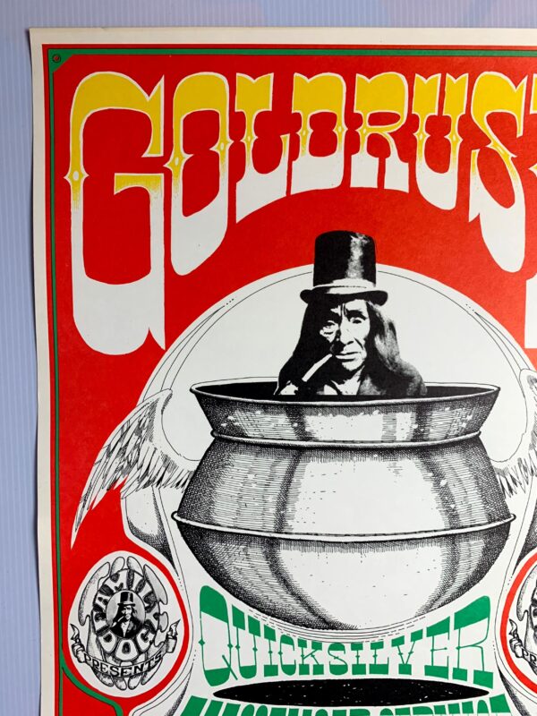 FD058-PO 1st Printing - Quicksilver Messenger Service (1967) 14"X20" US Psychedelic Music Poster - Image 2