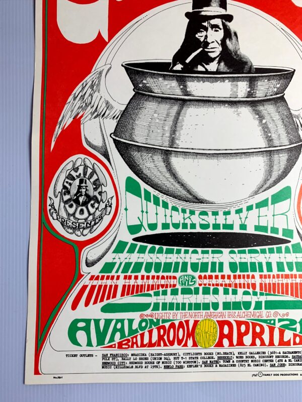 FD058-PO 1st Printing - Quicksilver Messenger Service (1967) 14"X20" US Psychedelic Music Poster - Image 3