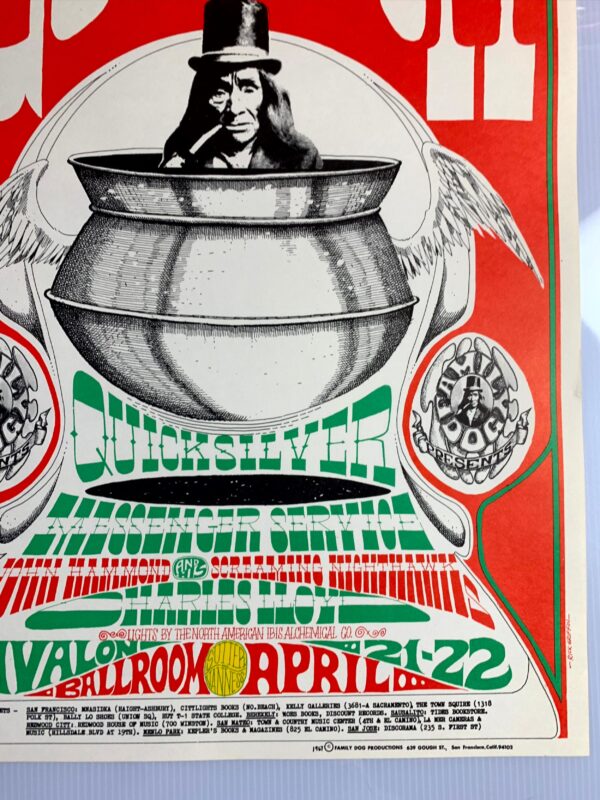 FD058-PO 1st Printing - Quicksilver Messenger Service (1967) 14"X20" US Psychedelic Music Poster - Image 4