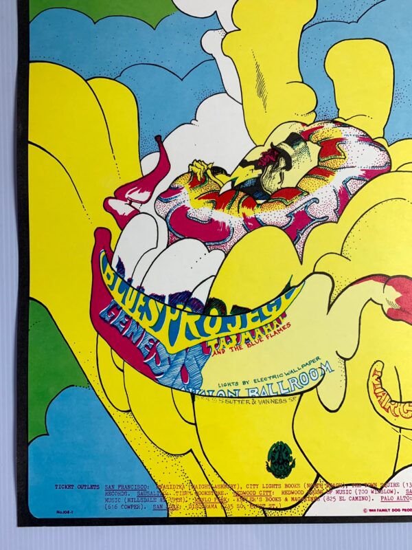 FD108-PO 1st Printing - The Blues Project (1968) 14 1/16"X20" US Psychedelic Music Poster - Image 3