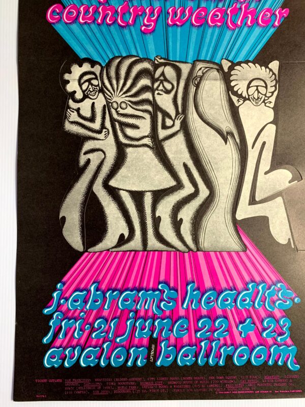 FD124-PO 1st Printing - Kaleidoscope (1968) 14"X21 7/8" US Psychedelic Music Poster - Image 3