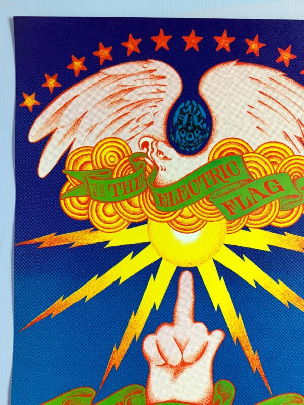 FD104-PO 1st Printing - Electric Flag (1968) 14"X20" US Psychedelic Music Poster - Image 2