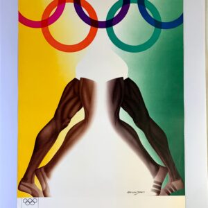 Munich Olympics 1972 - Art by Allen Jones (1970) 25" x40" German Sports Lithograph Poster
