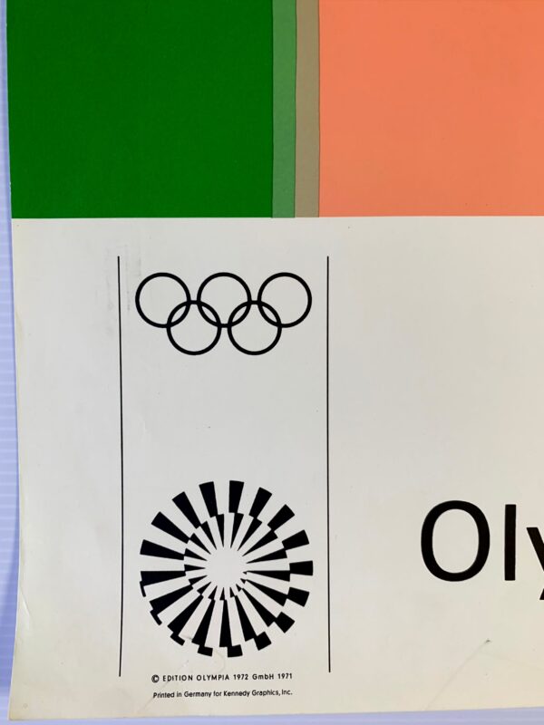 Munich Olympics 1972 - Art by Tom Wesselmann (1971) 25" x40" German Sports Lithograph Poster - Image 3