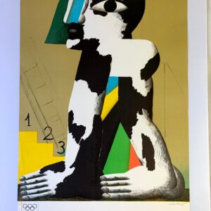 Munich Olympics 1972 - Art by Horst Antes (1970) 25" x40" German Sports Lithograph Poster
