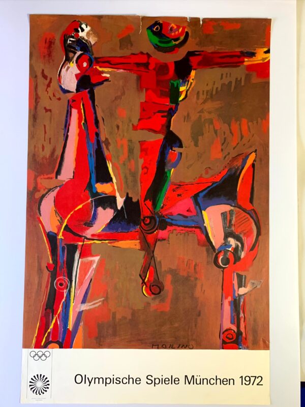 Munich Olympics 1972 - Art by Marino Marini (1972) 25" x40" German Sports Lithograph Poster