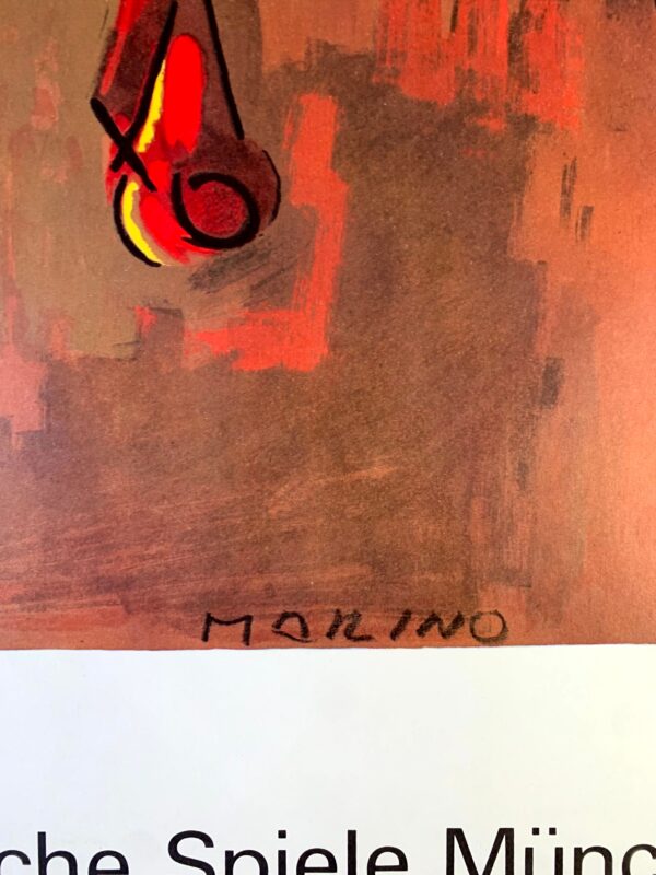 Munich Olympics 1972 - Art by Marino Marini (1972) 25" x40" German Sports Lithograph Poster - Image 2