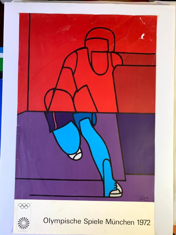 Munich Olympics 1972 - Big Bundle x4 (1972) 25" x40" German Sports Lithograph Posters - Image 4