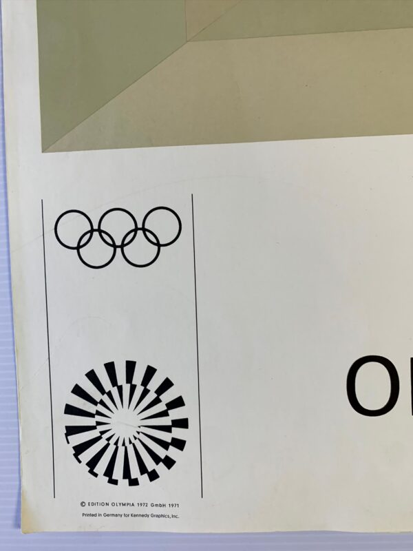 Munich Olympics 1972 - Art by Josef Albers (1971) 25" x40" German Sports Lithograph Poster - Image 3