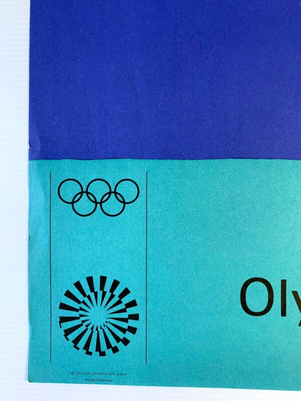 Munich Olympics 1972 - Art by Fritz Winter (1972) 25" x40" German Sports Lithograph Poster - Image 3