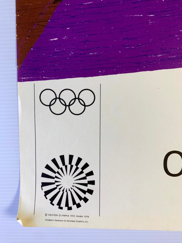 Munich Olympics 1972 - Art by Piero Dorazio (1970) 25" x40" German Sports Lithograph Poster - Image 3