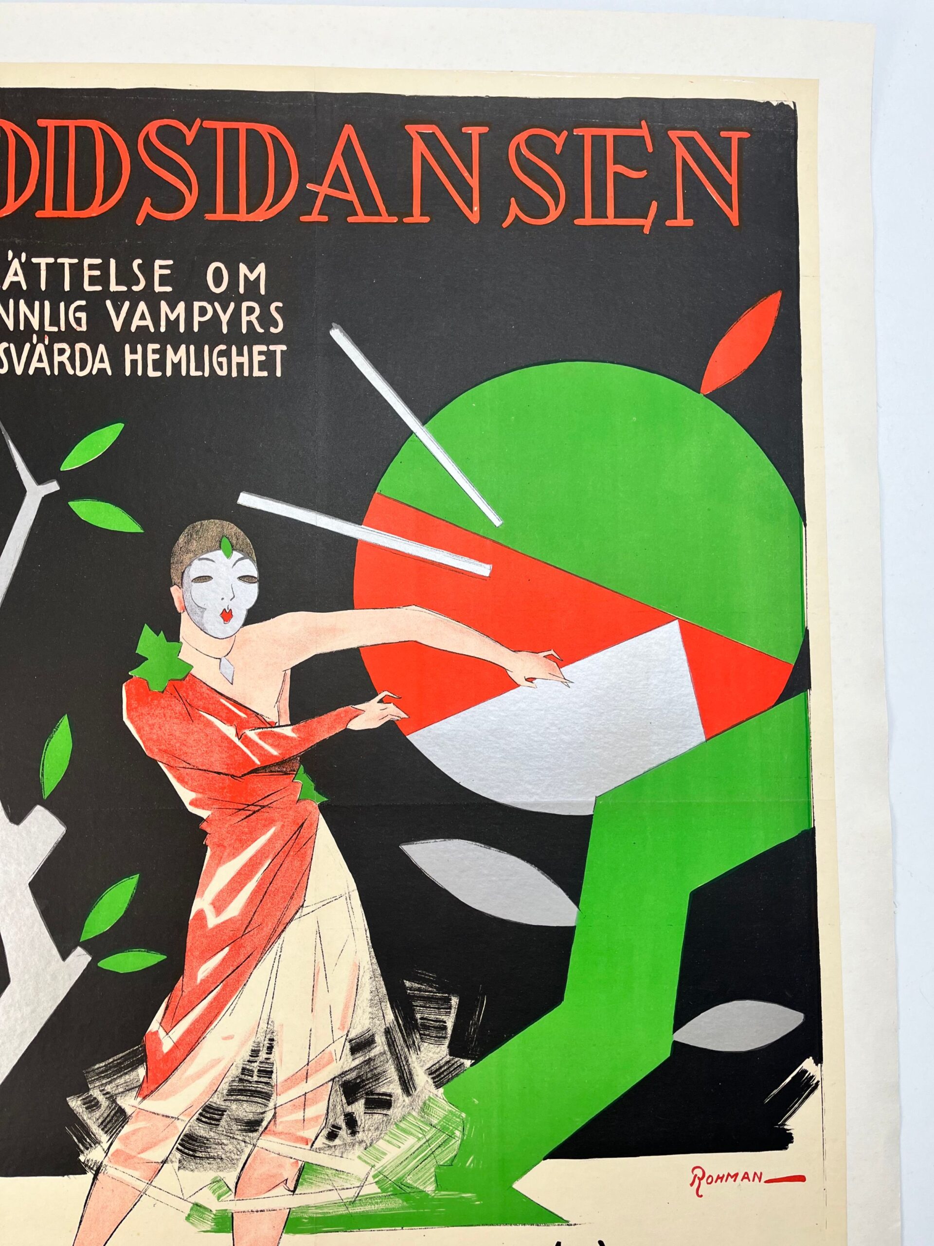 Dodsdansen - Art By Rohman (1927) 28x39 Swedish Movie Poster LB - Image 6