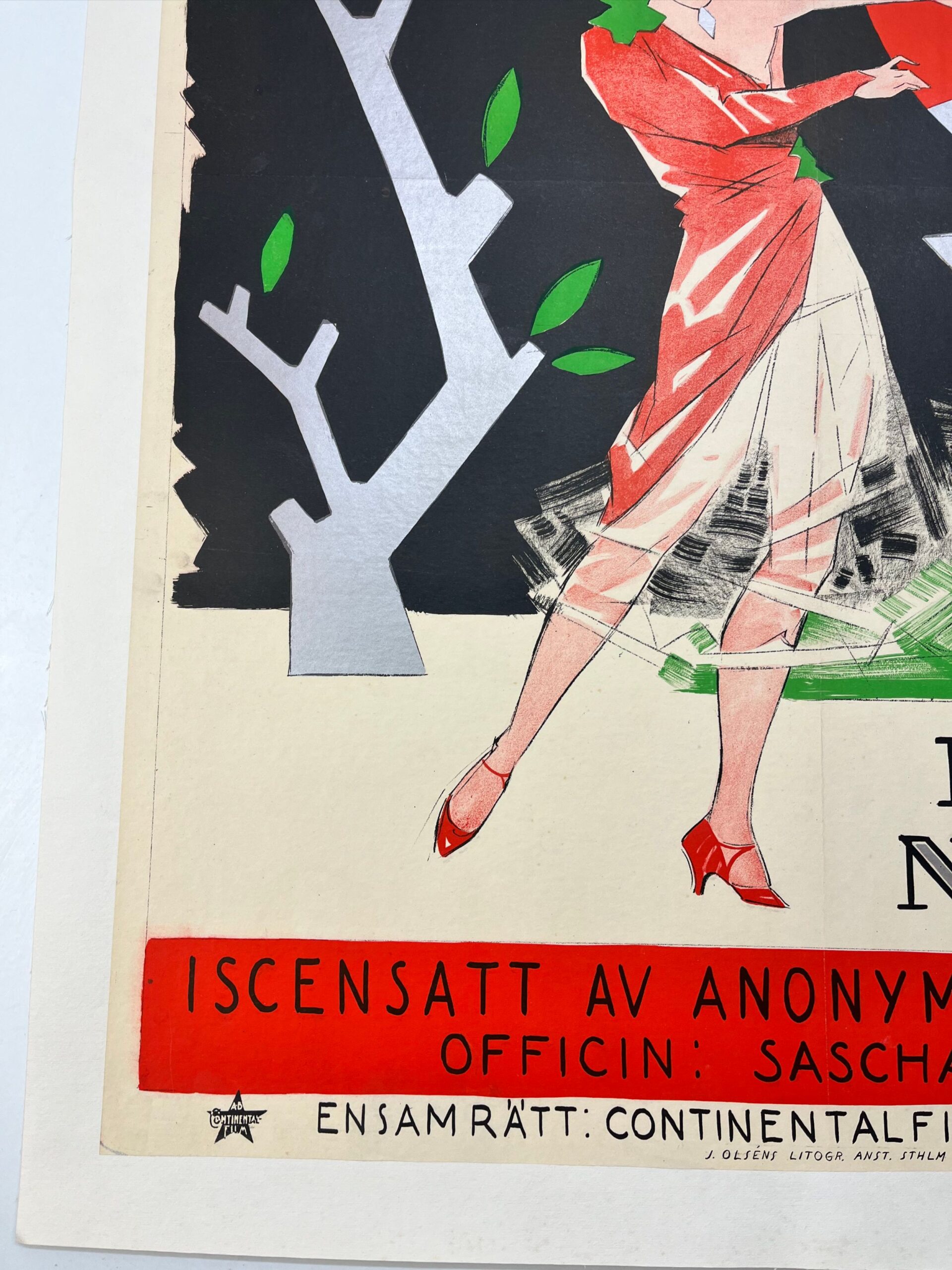 Dodsdansen - Art By Rohman (1927) 28x39 Swedish Movie Poster LB - Image 5