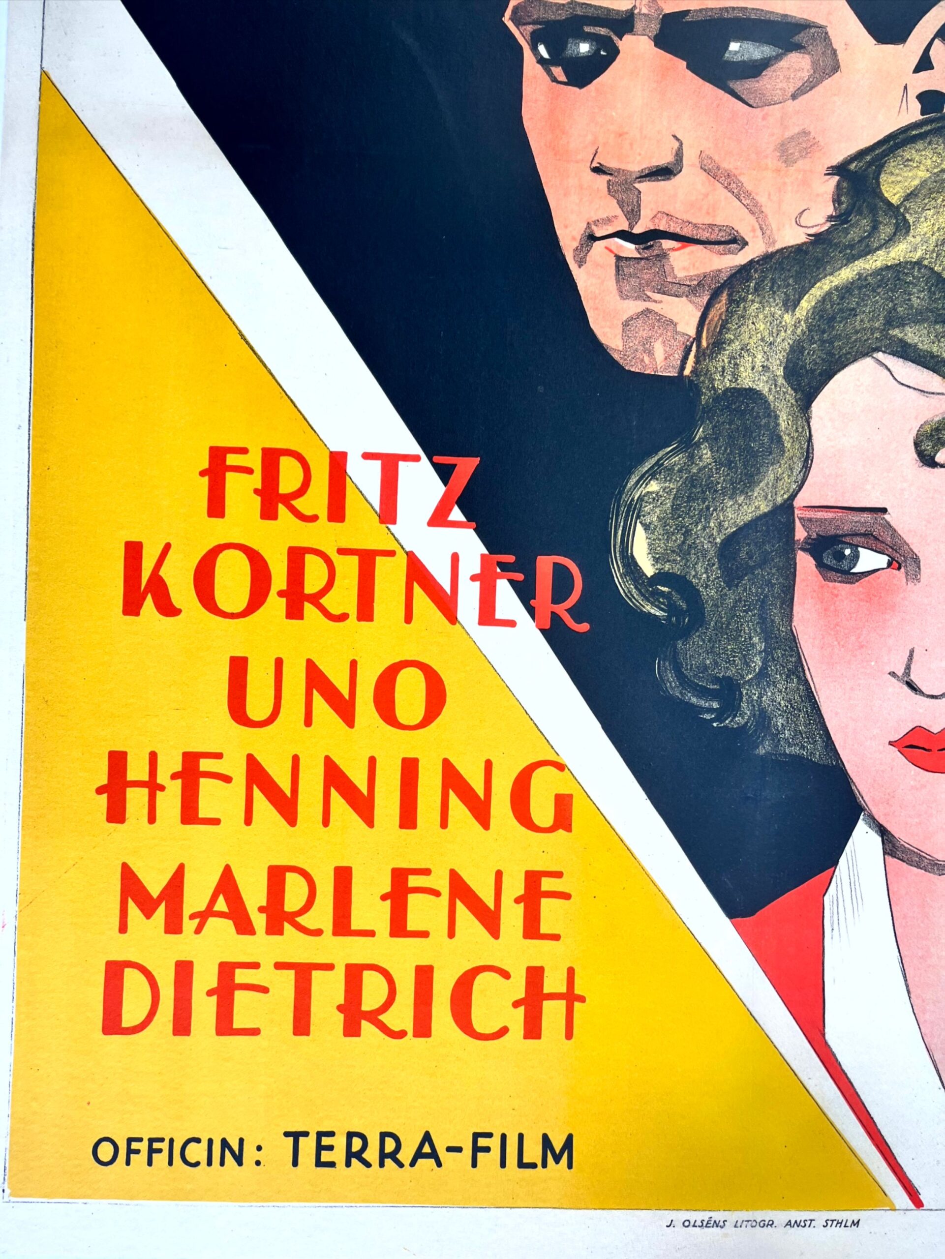 Three Loves - Marlene Dietrich before US - Art by Rohman (1929) Swedish One Sheet Movie Poster LB - Image 4