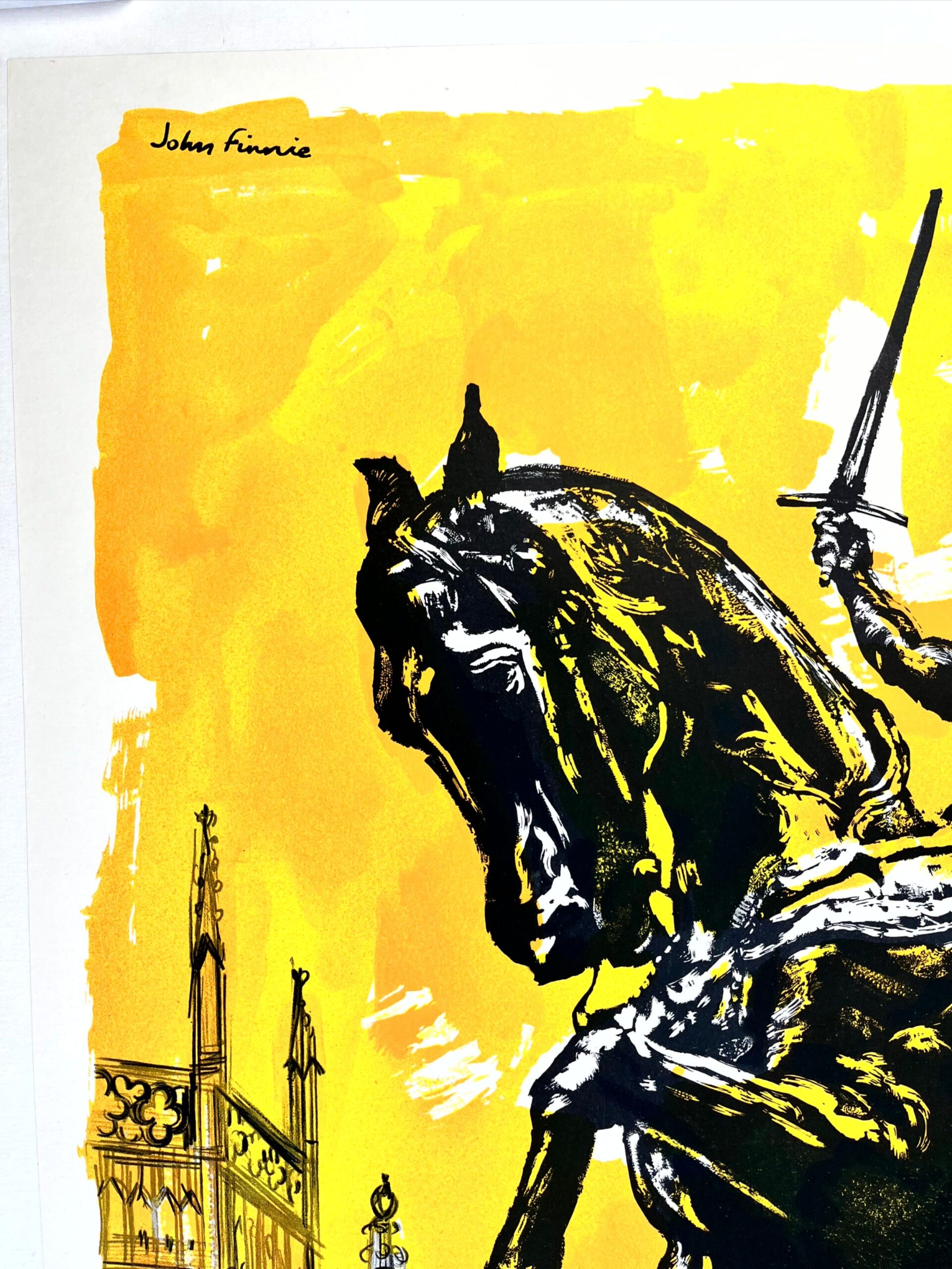 London Transport - Richard Lion-Heart - Art by John Finnie (1963) 25"x40" UK Travel Poster LB - Image 2
