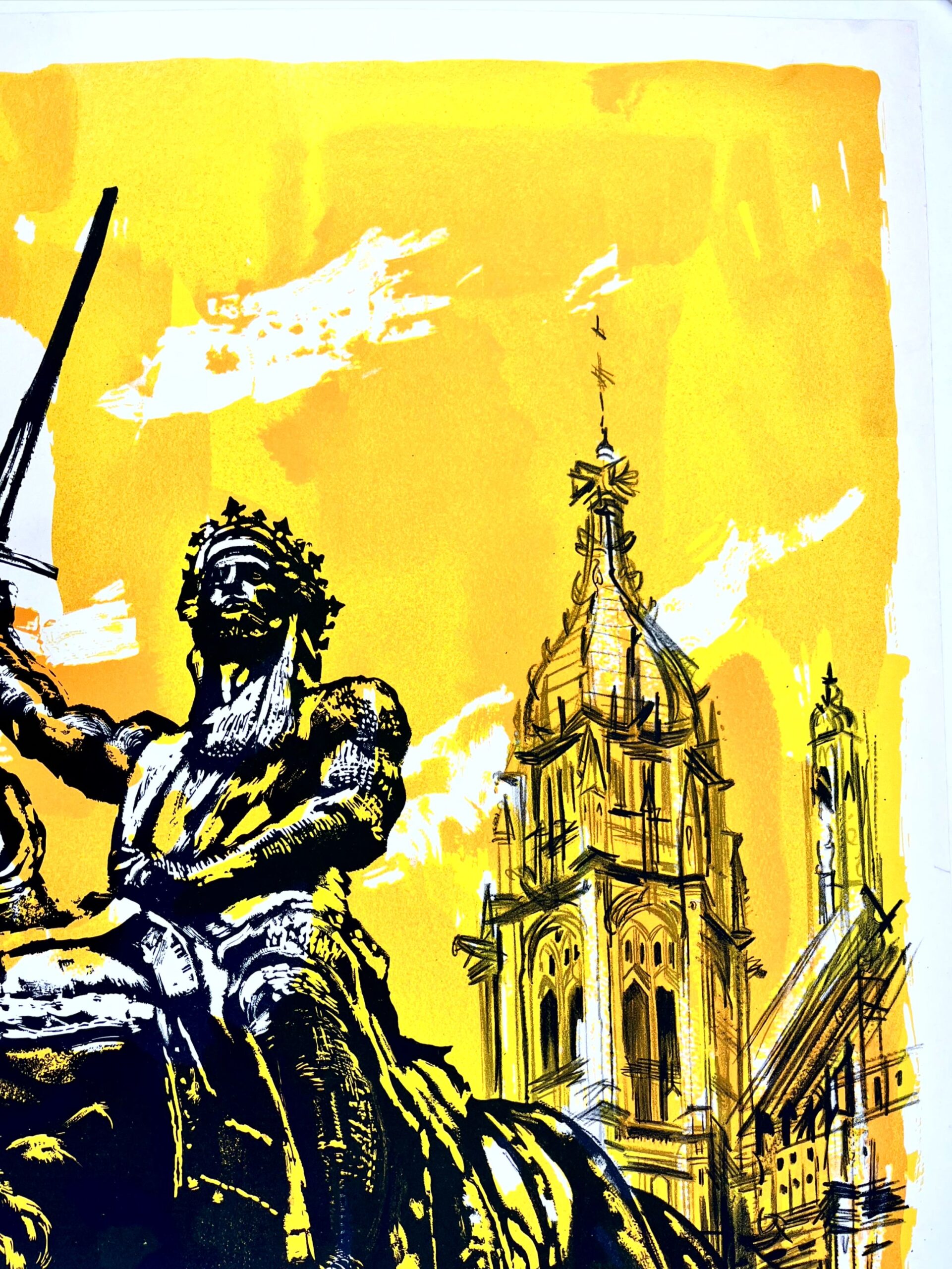 London Transport - Richard Lion-Heart - Art by John Finnie (1963) 25"x40" UK Travel Poster LB - Image 3