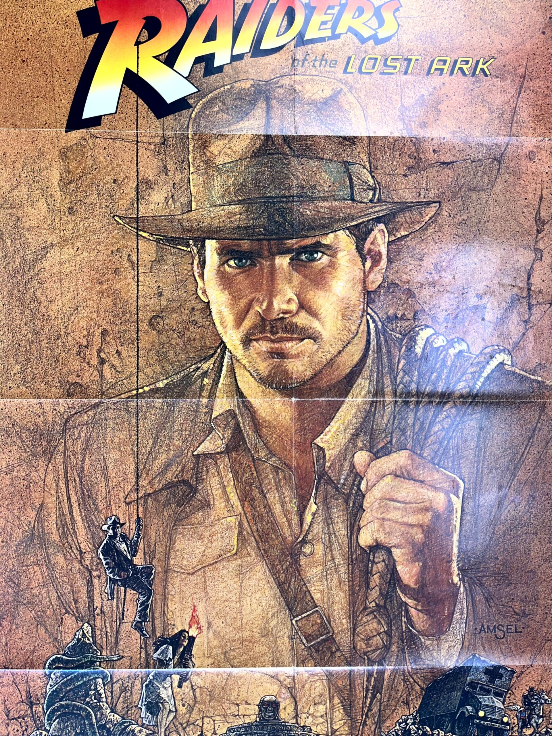 Raiders of the Lost Ark - Art by Amsel (1981) US One Sheet Movie Poster - Image 6