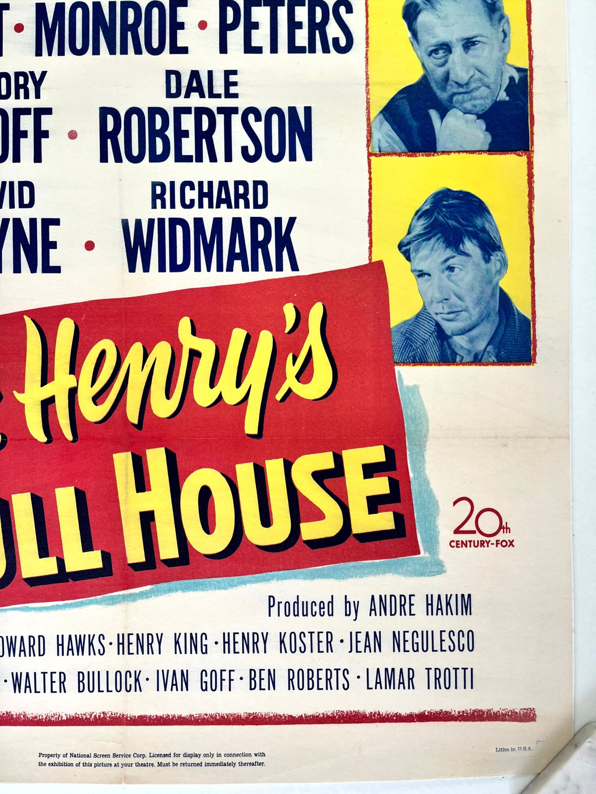O. Henry's Full House - Early Monroe (1952) US One Sheet Movie Poster LB - Image 4