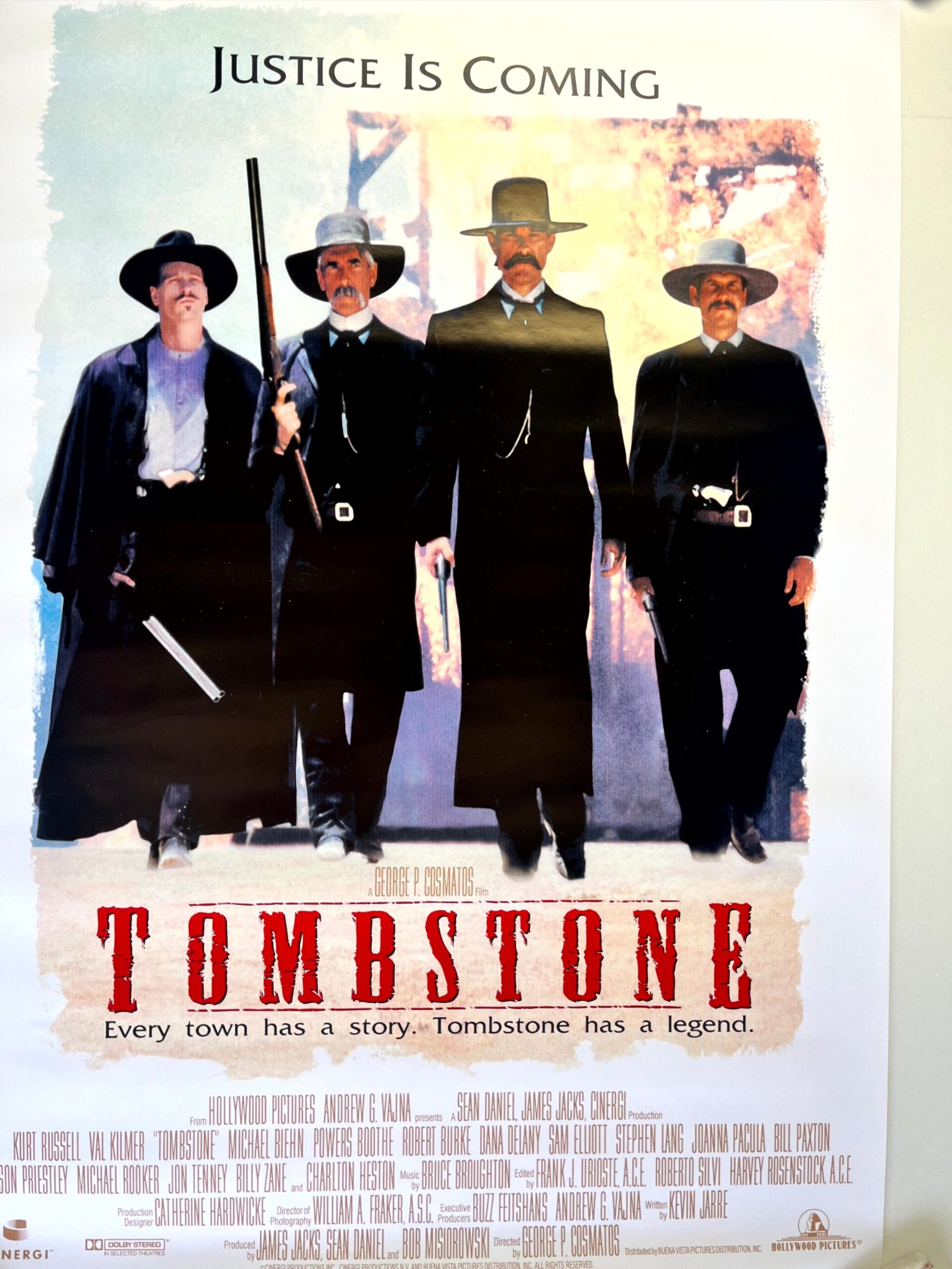 Tombstone - Val Kilmer (1993) US One Sheet Movie Poster