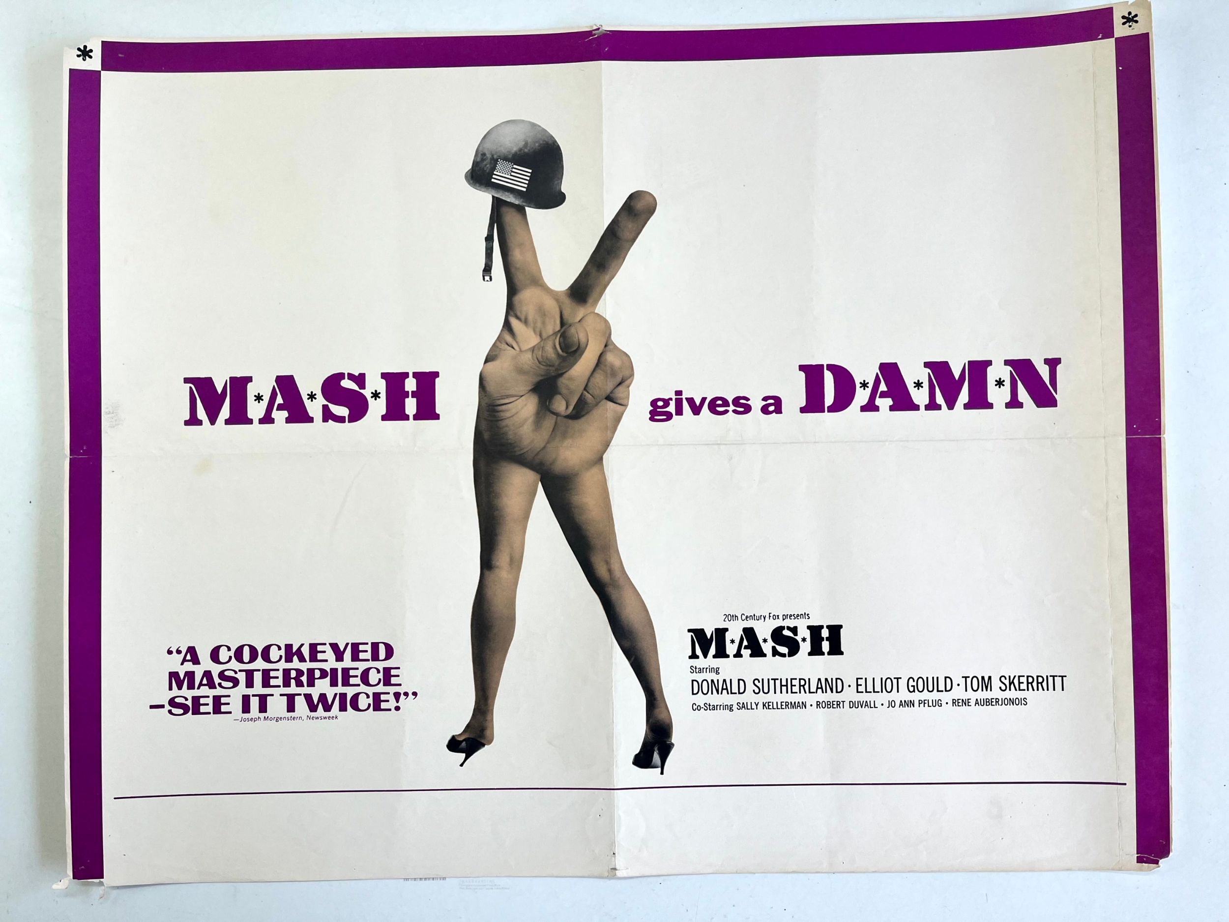 MASH Rare Style - Donald Sutherland (1970) US Half Sheet Movie Poster