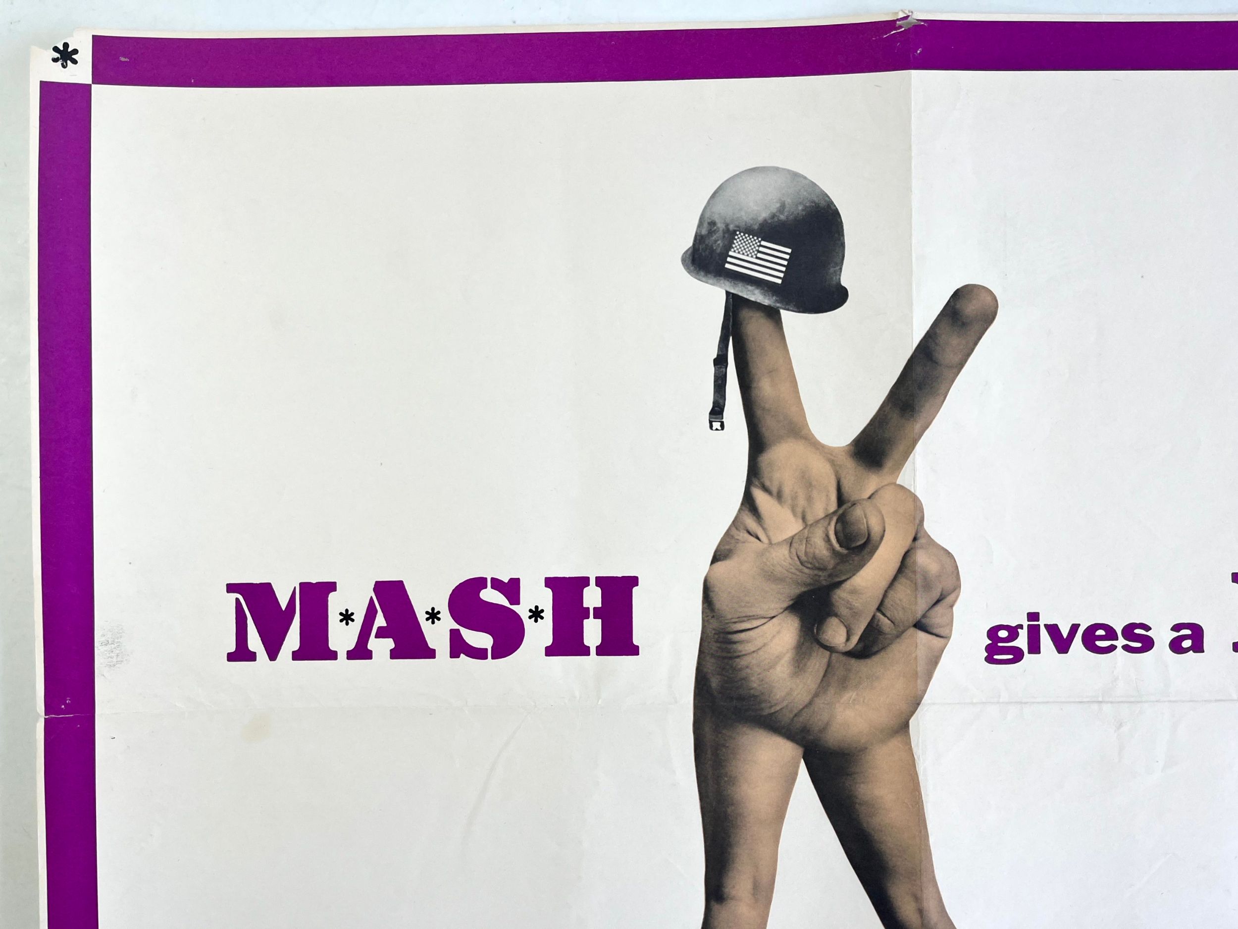MASH Rare Style - Donald Sutherland (1970) US Half Sheet Movie Poster - Image 2