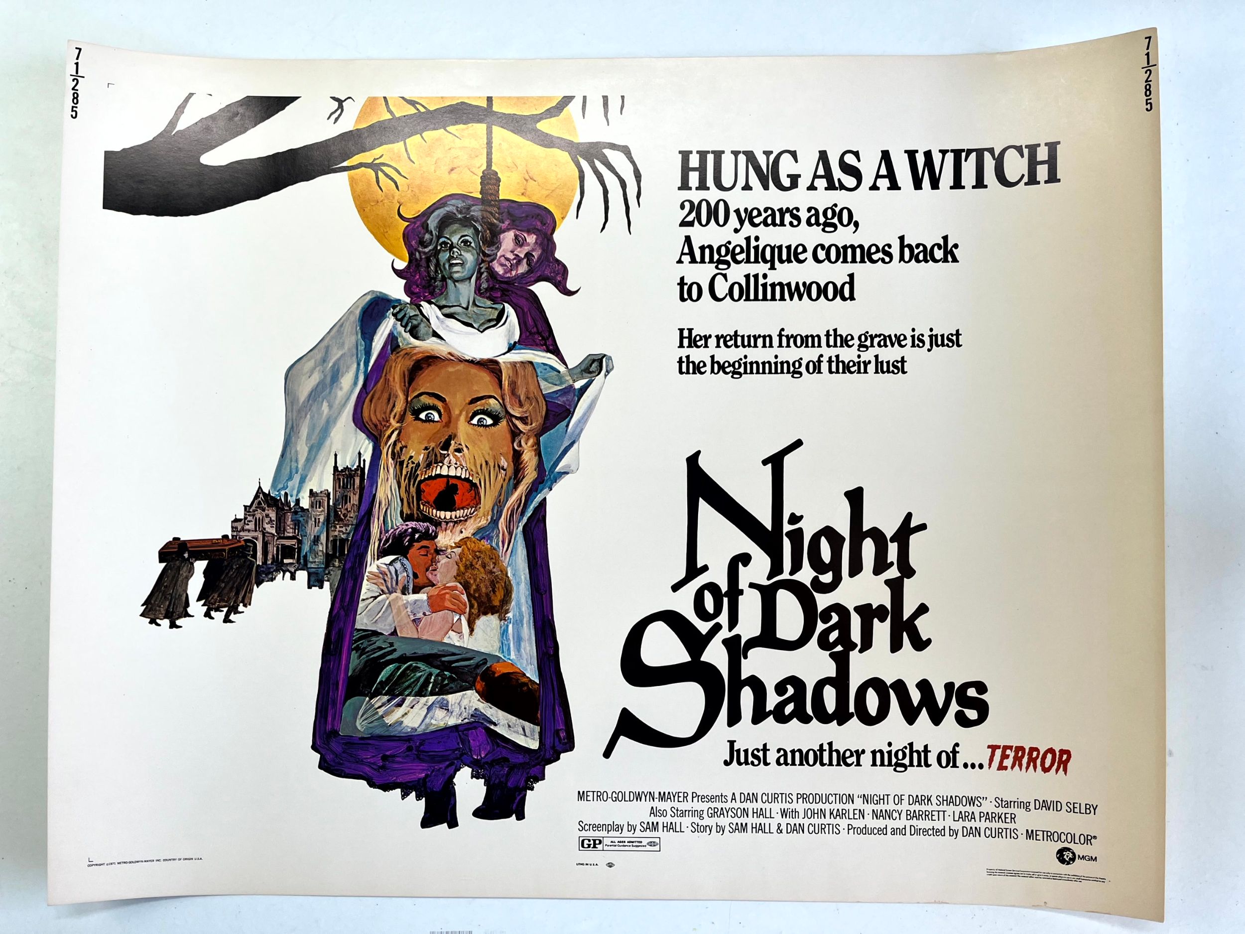 Night Of Dark Shadows - Night Creatures (1970's) US Half Sheet Movie Posters x2