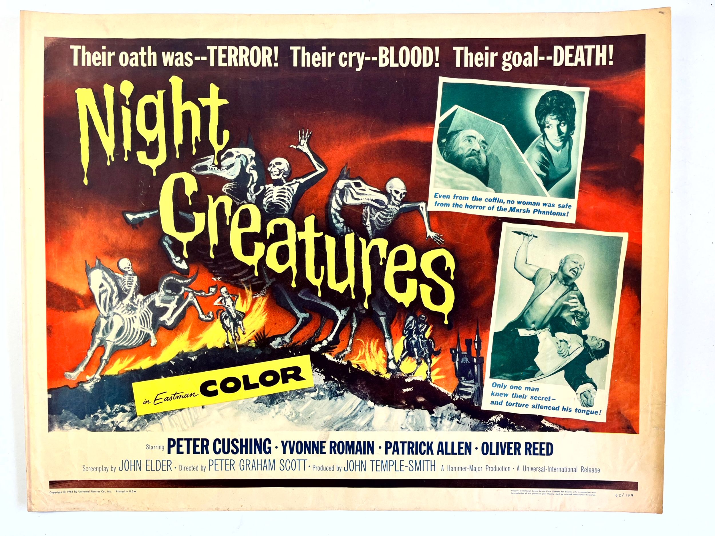 Night Of Dark Shadows - Night Creatures (1970's) US Half Sheet Movie Posters x2 - Image 3