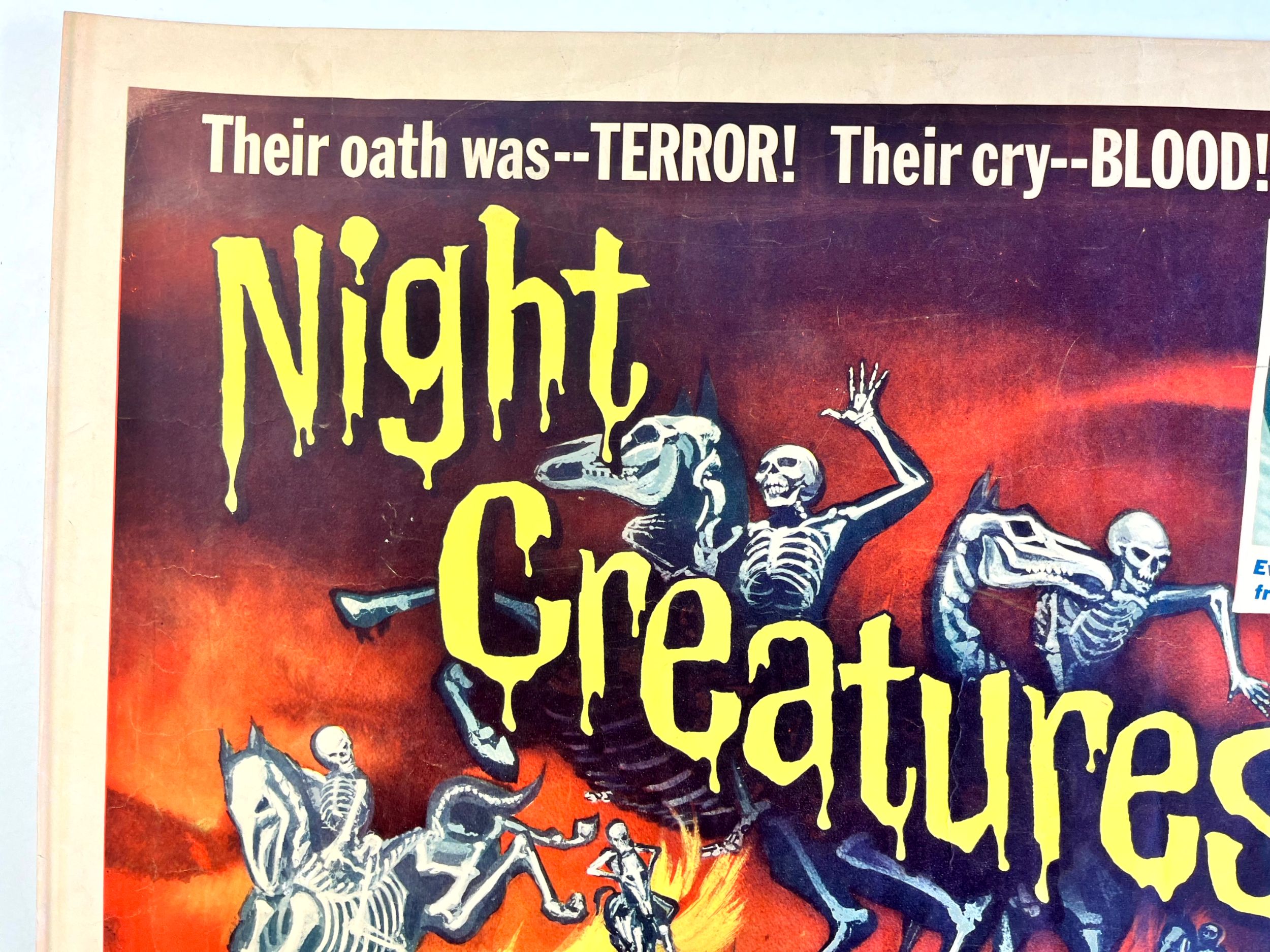 Night Of Dark Shadows - Night Creatures (1970's) US Half Sheet Movie Posters x2 - Image 4