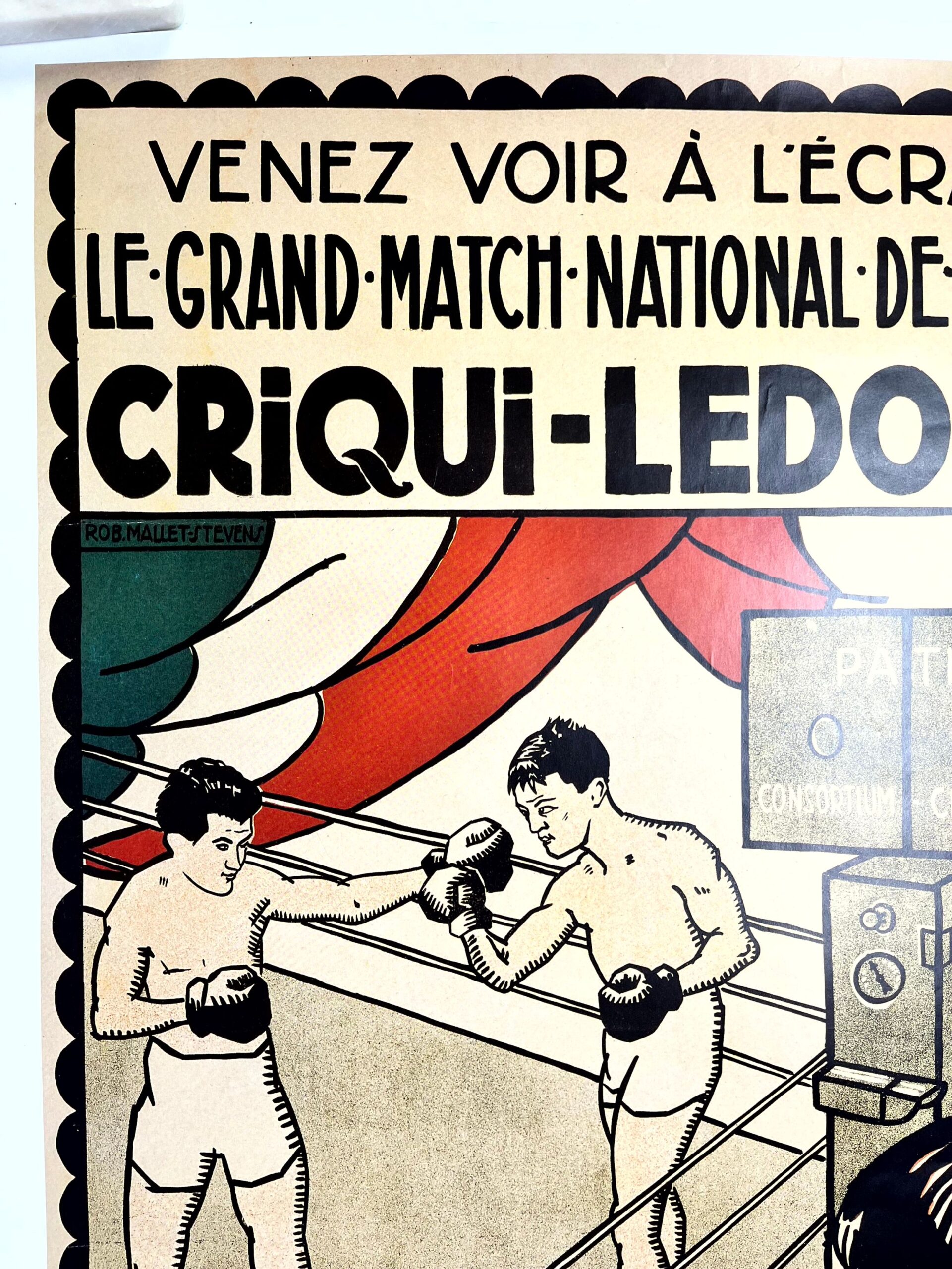 Pathe Kid and Pathe Boxing Match (r.1994) 19.85" x 27.5" French Movie Posters x2 - Image 2