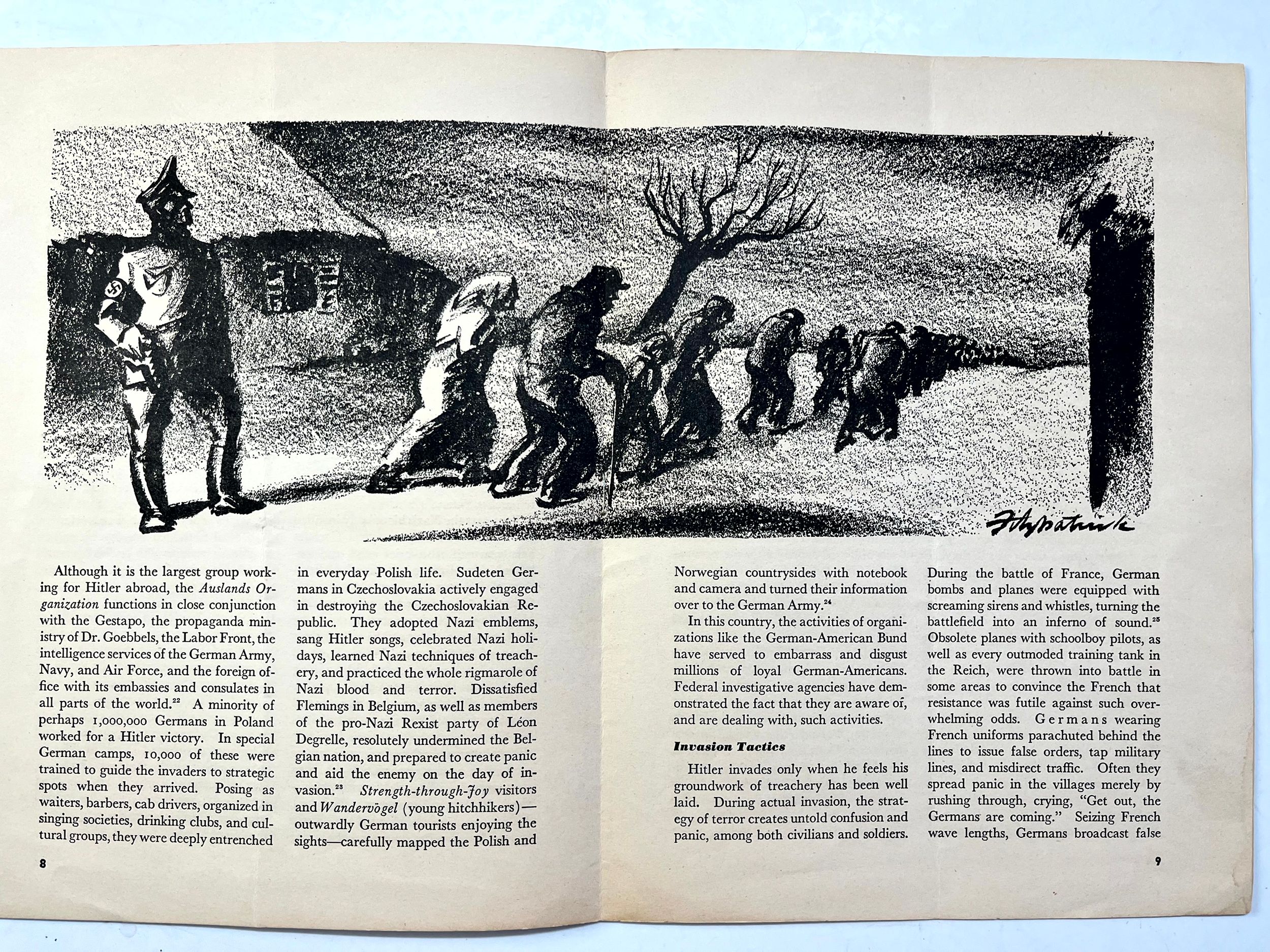 Divide & Conquer (1942) 8" x 10" U.S. Government Anti-Facist Pamphlet - Image 2