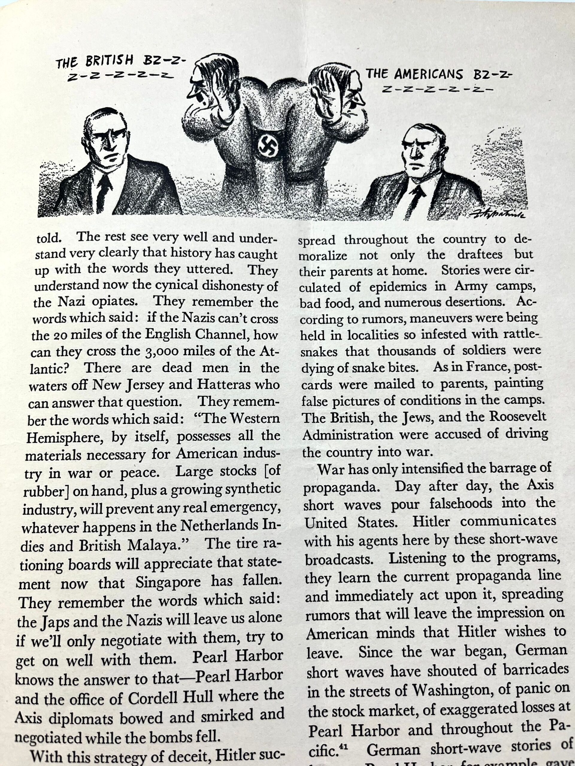 Divide & Conquer (1942) 8" x 10" U.S. Government Anti-Facist Pamphlet - Image 3