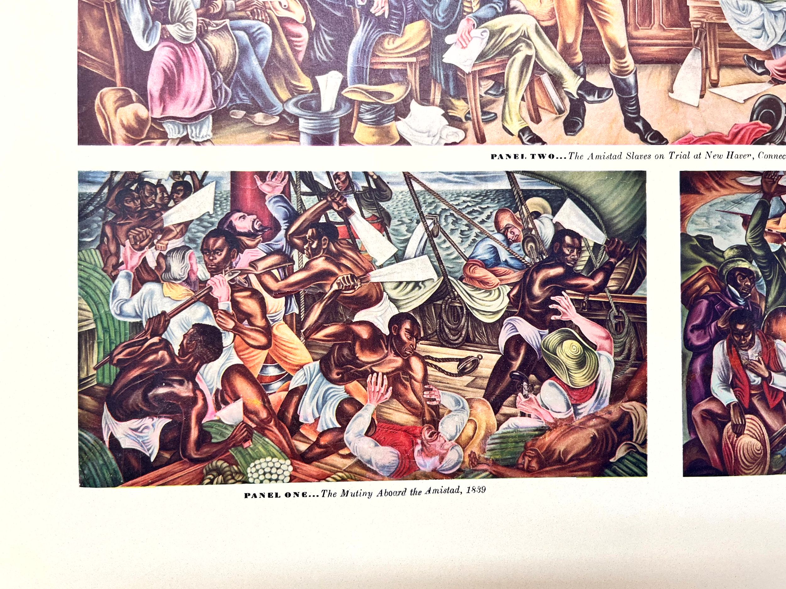 Amistad Revolt and Trial - Art Hale Woodruff (1938) 12.5" x 19" US Litho LB - Image 3
