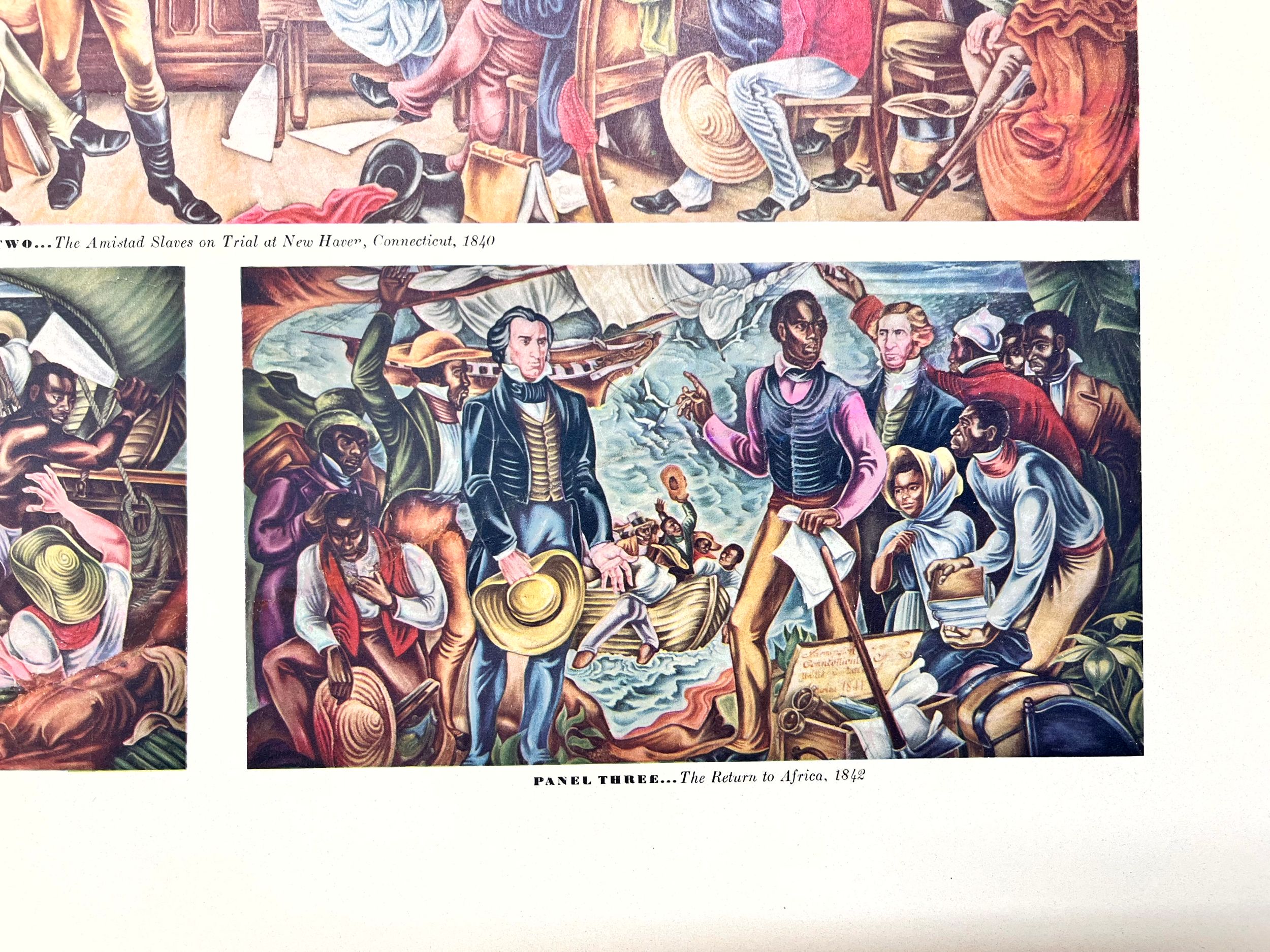 Amistad Revolt and Trial - Art Hale Woodruff (1938) 12.5" x 19" US Litho LB - Image 4