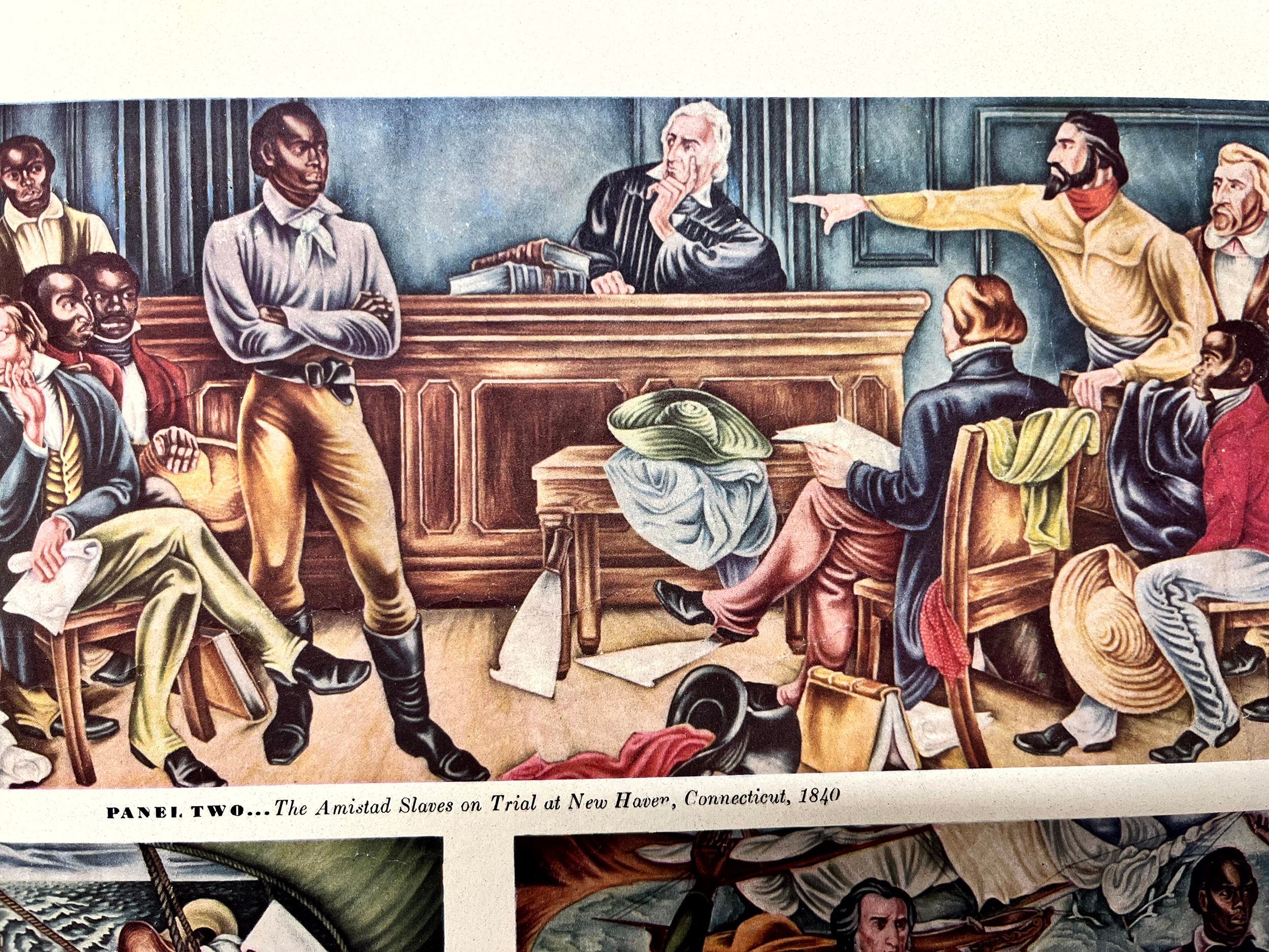 Amistad Revolt and Trial - Art Hale Woodruff (1938) 12.5" x 19" US Litho LB - Image 7