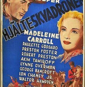 1940 Swedish Poster -north West Mounted Police Cecil B. Demille!!