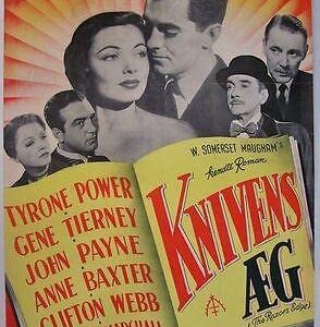 1949 Danish Movie Poster - The Razors Edge - Cool Open Book Artwork!!!