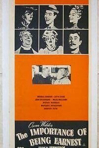 1953 LB Australian Daybill Poster -the Important Of Being Ernest- Cool!