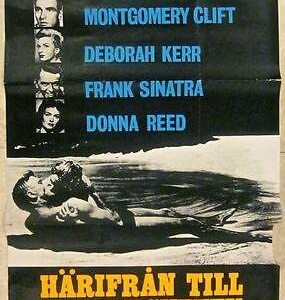 1953 Swedish Movie Poster -from Here To Eternity- Amazing All Star Cast