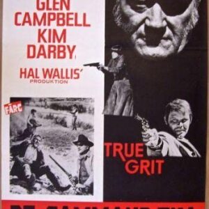 1969 Swedish Poster - True Grit - John Wayne Classic W/Eyepatch Art!!!