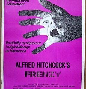 1972 Swedish Poster - Frenzy - Alfred Hitchcock - Classic Hitchcock Art