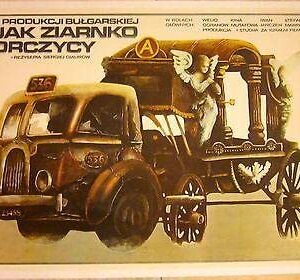 1981 Polish Linen Backed Poster - Jak Ziarnko Gorczycy -amazing Car Art