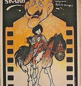 1984 Polish LB Poster - Odnaleziony Skarb - Great Cartoon Artwork!