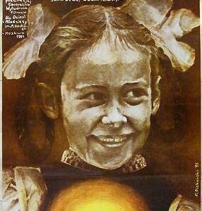 1985 Polish Poster -slonce W Kieszeni- Great Paint Art Of Smiling Girl!