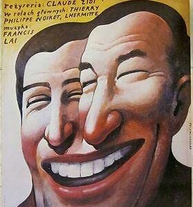 1986 Polish Poster - Skorumpowani - Crazy Man's Connected Face Artwork!